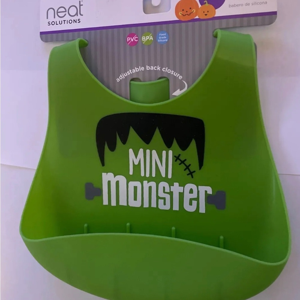Neat Solutions mini monster silicone bib Halloween